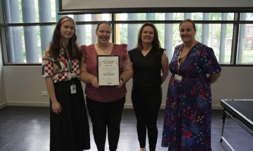 Monash Health Health Promotion Awards Sports Clubs winner with Council rep